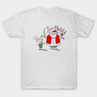 Funny Santa Claus Holding Candy T-Shirt